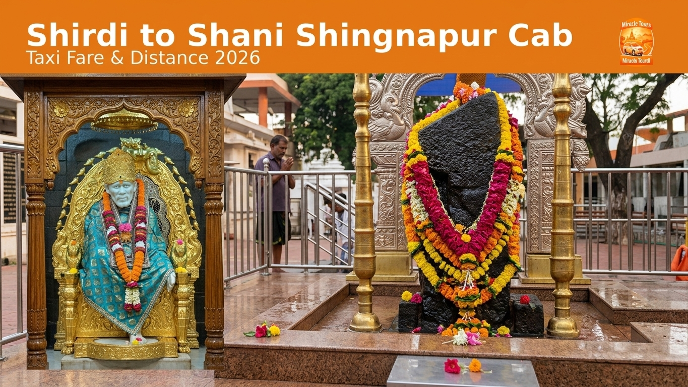 Sai Miracle Taxi Shirdi to Shani Shingnapur cab booking kiran dighe